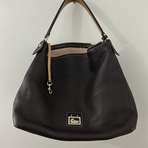 Dooney & Bourke Brown Hobo Bag with Textured Finish